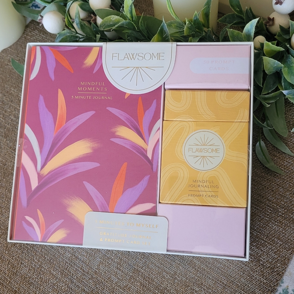 Flawsome Mindful Moments Journal Set - Pink and Yellow